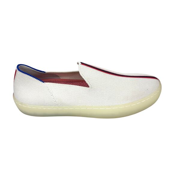 Rothy’s X Evian Limited Edition White Knit Slip On Sneakers Size 6.5 One Shoe - Picture 1 of 11